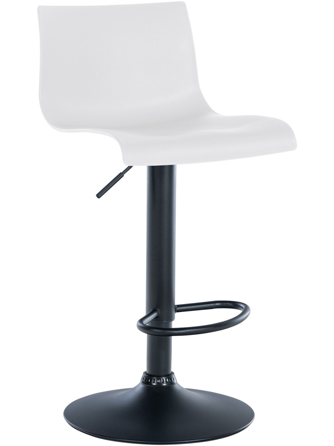 Scaun de bar Branford plastic, alb