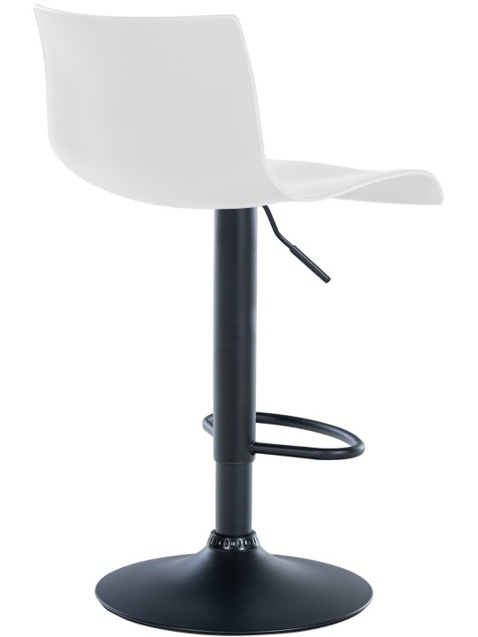 Scaun de bar Branford plastic, alb