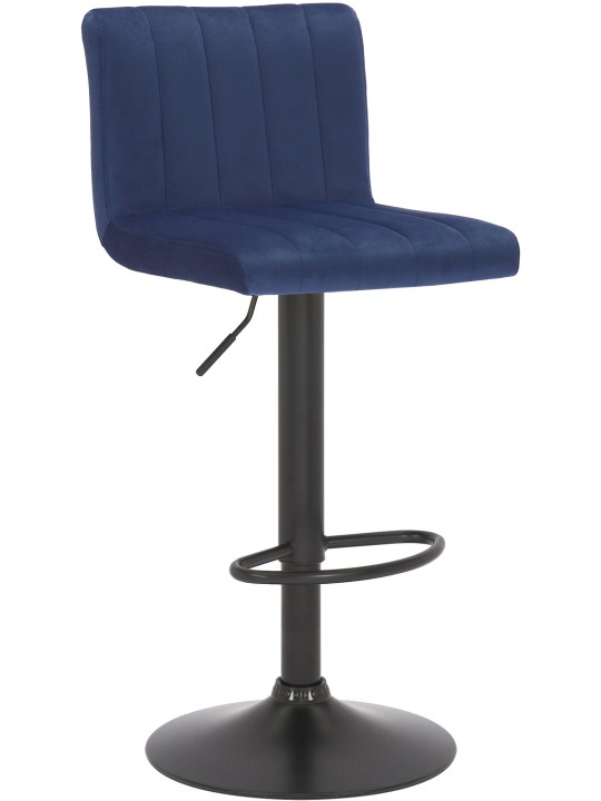 Scaun de bar Jamie catifea, albastru