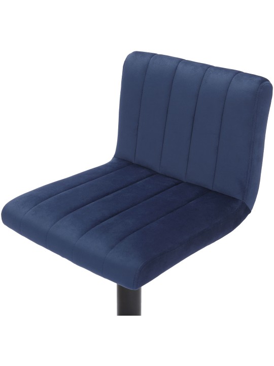 Scaun de bar Jamie catifea, albastru