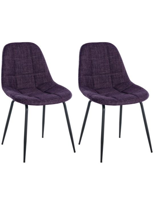Set 2 scaune Tom material textil, lila Set 2 scaune Tom material textil, lila