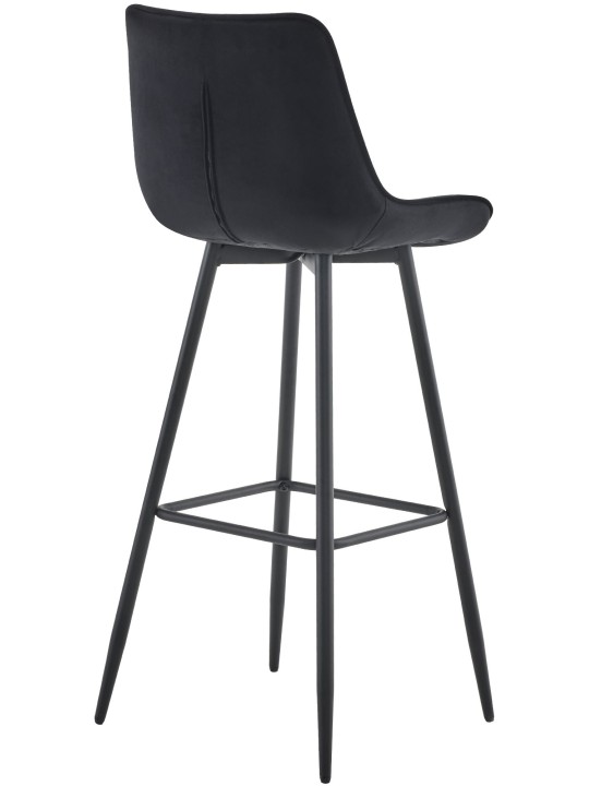 Scaun de bar Dartford catifea, negru Scaun de bar Dartford catifea, negru
