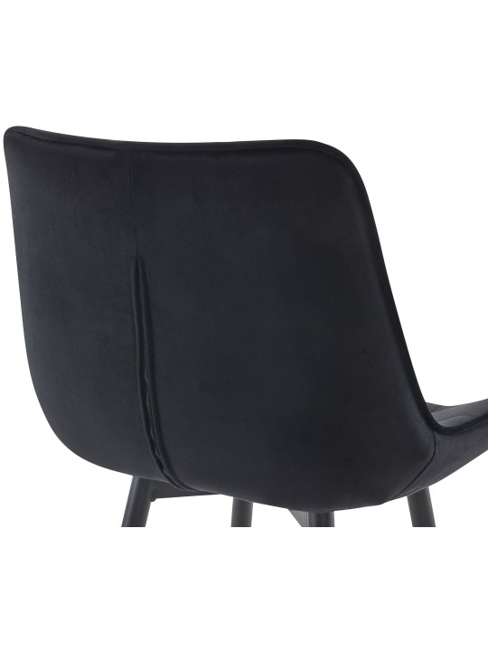 Scaun de bar Dartford catifea, negru Scaun de bar Dartford catifea, negru
