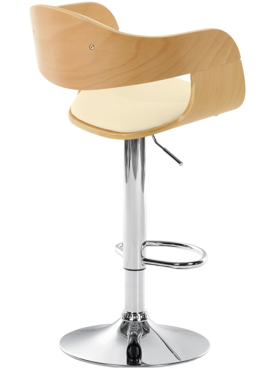 Scaun de bar Kingston C, natural/crem Scaun de bar Kingston C, natural/crem
