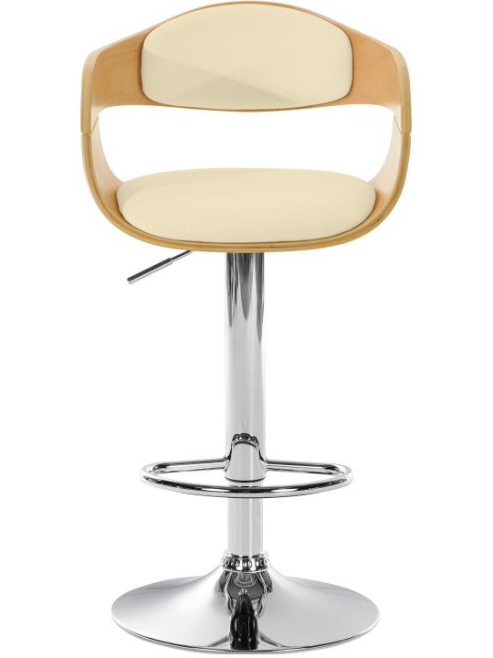 Scaun de bar Kingston C, natural/crem Scaun de bar Kingston C, natural/crem