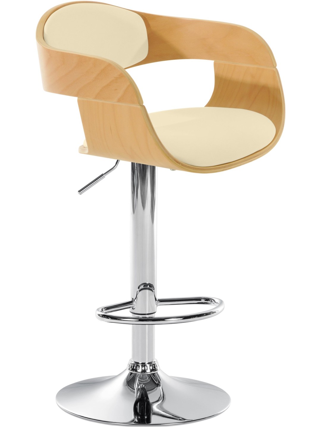 Scaun de bar Kingston C, natural/crem