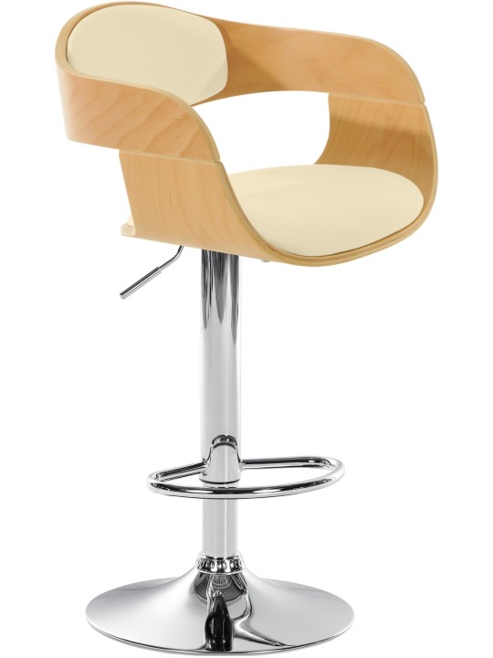 Scaun de bar Kingston C, natural/crem Scaun de bar Kingston C, natural/crem