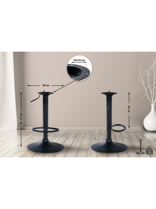 Cadru de schimb pentru scaun de bar 10 x 10 cm, negru Cadru de schimb pentru scaun de bar 10 x 10 cm, negru
