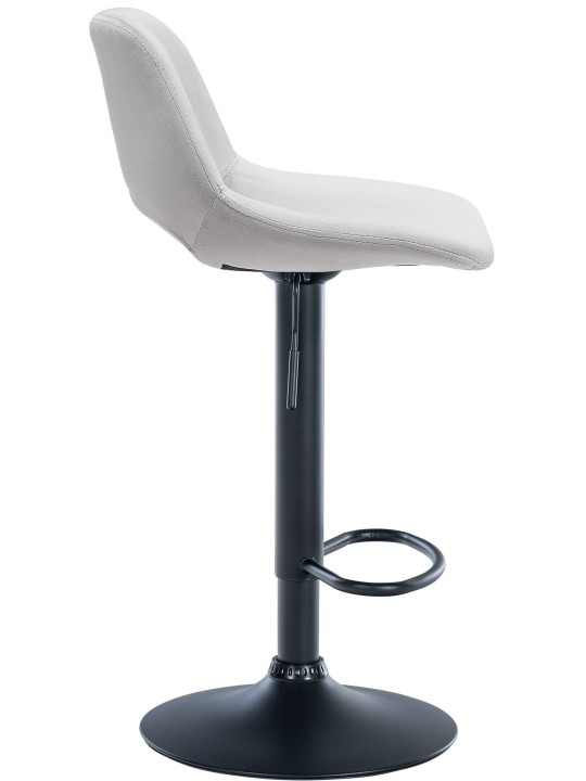 Scaun de bar Camden catifea, gri deschis