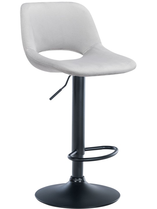 Scaun de bar Camden catifea, gri deschis