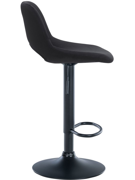 Scaun de bar Camden catifea, negru