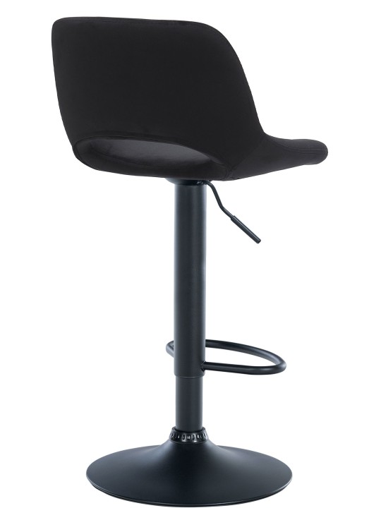 Scaun de bar Camden catifea, negru