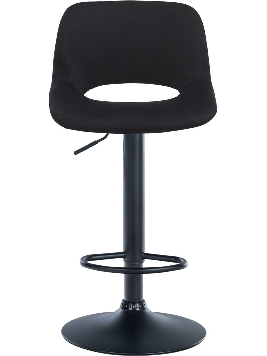 Scaun de bar Camden catifea, negru