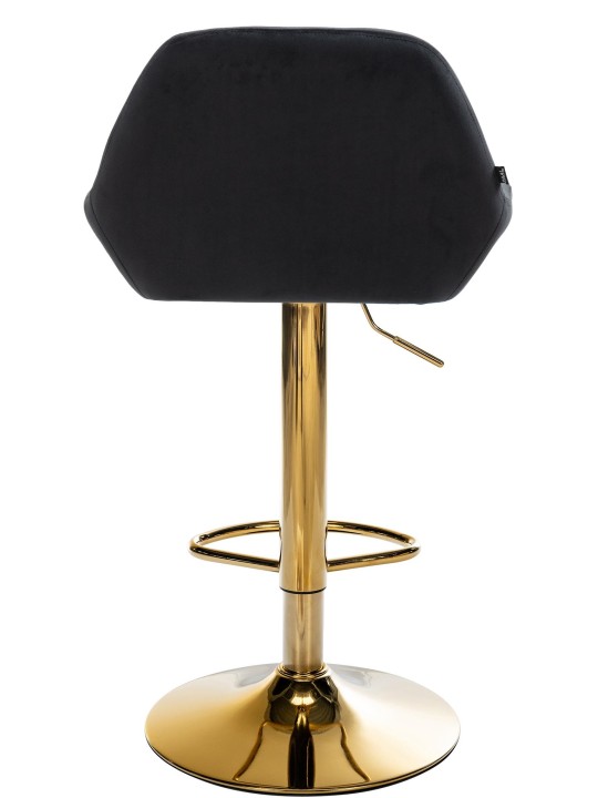Scaun de bar Braga Gold Velvet, negru