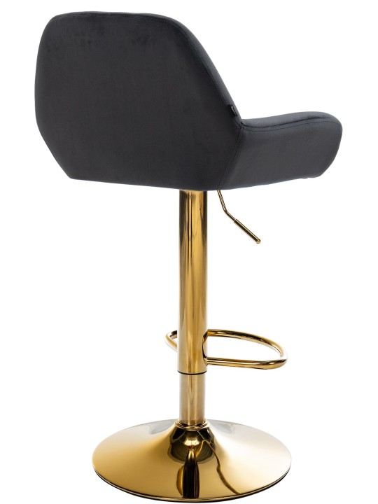 Scaun de bar Braga Gold Velvet, negru