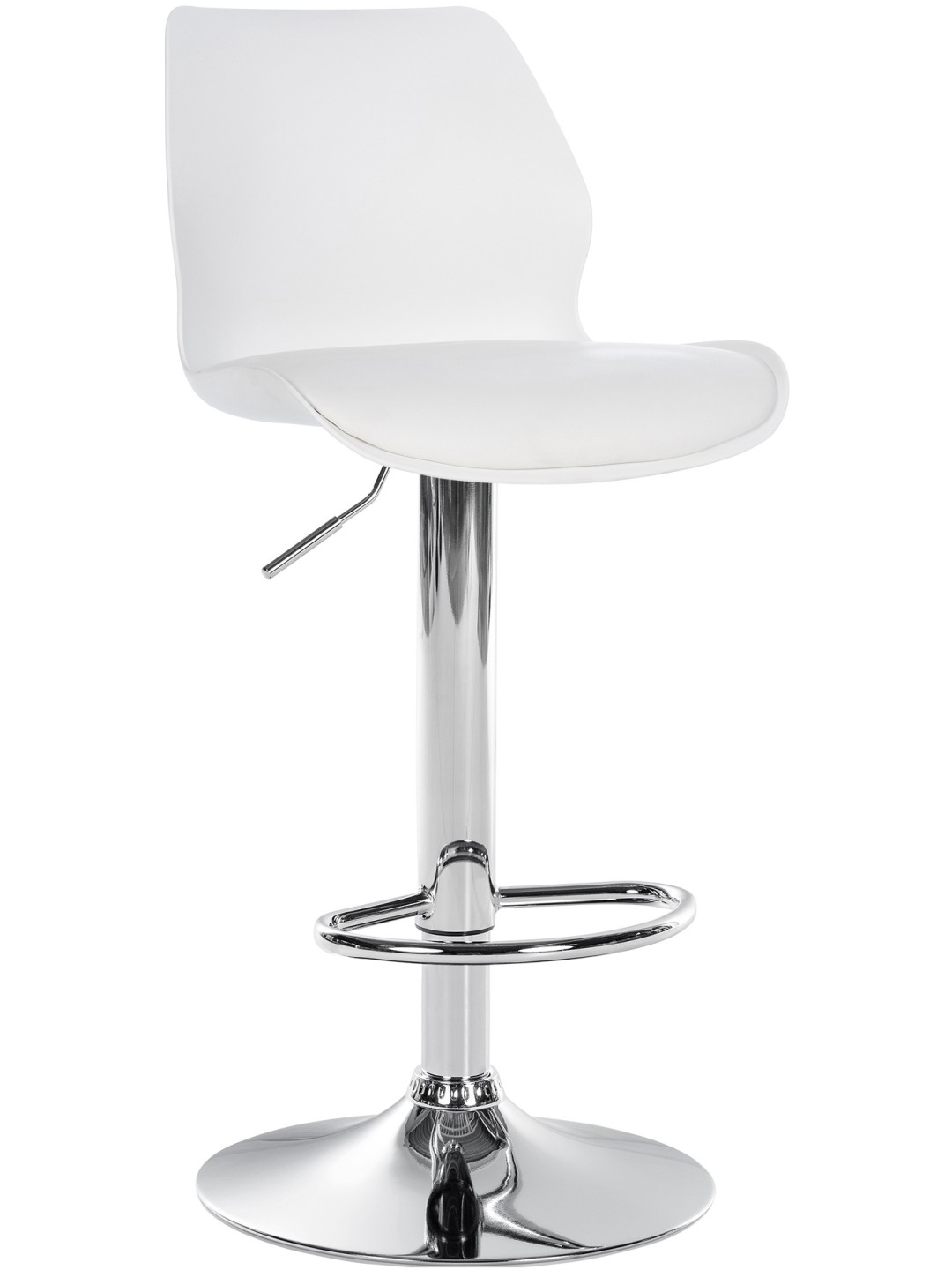 Scaun de bar Gilbert plastic, alb