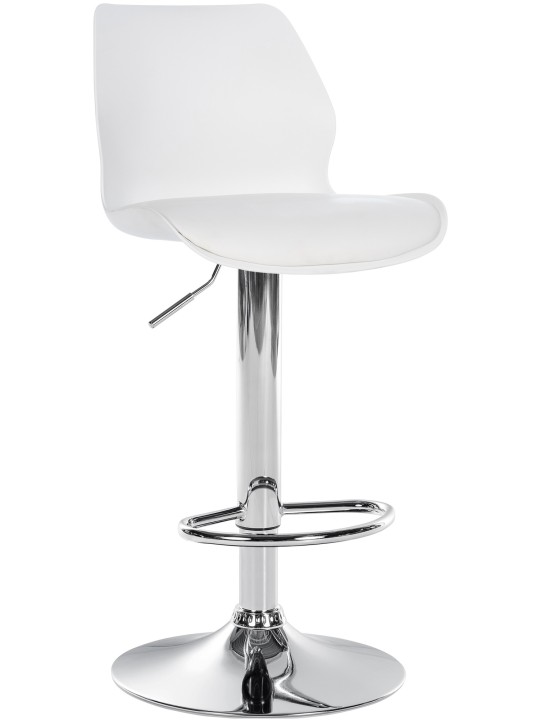 Scaun de bar Gilbert plastic, alb