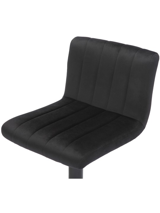 Scaun de bar Jamie catifea, negru Scaun de bar Jamie catifea, negru