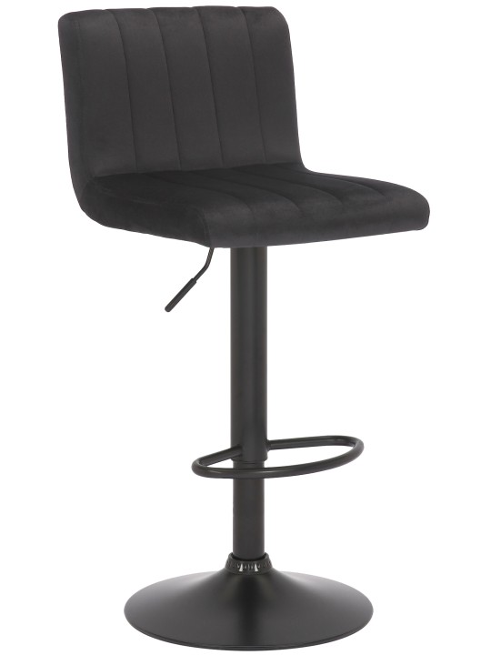 Scaun de bar Jamie catifea, negru Scaun de bar Jamie catifea, negru