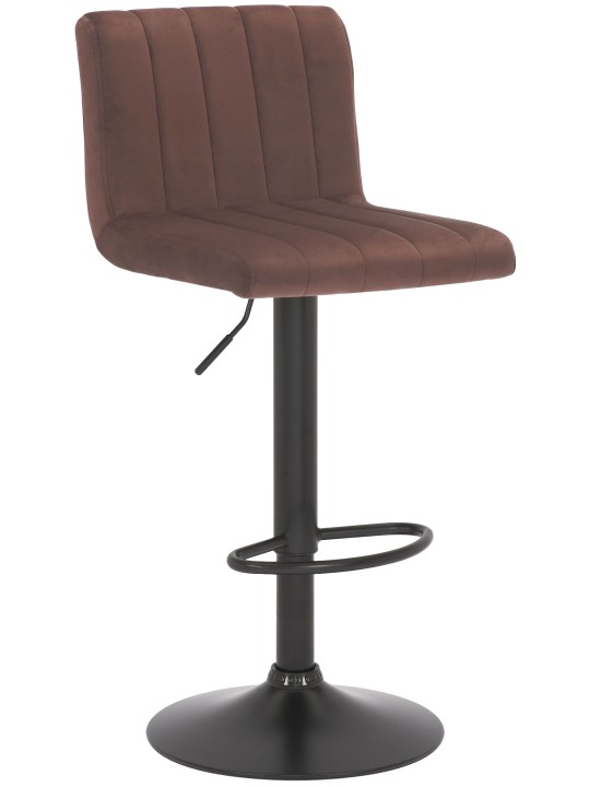 Scaun de bar Jamie catifea, maro