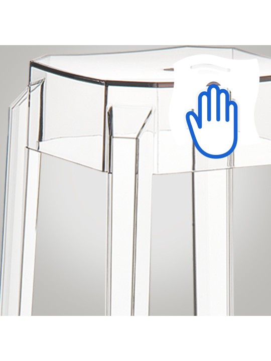 Scaun de bar Fox, transparent