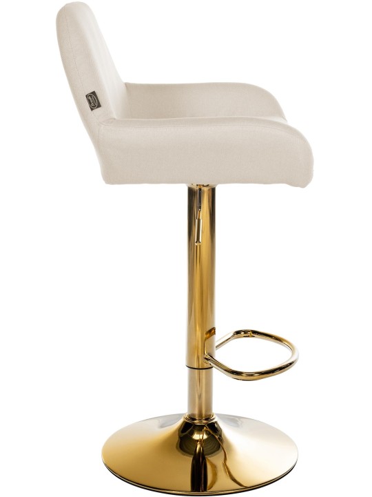 Scaun de bar Braga Gold stofa, crem Scaun de bar Braga Gold stofa, crem