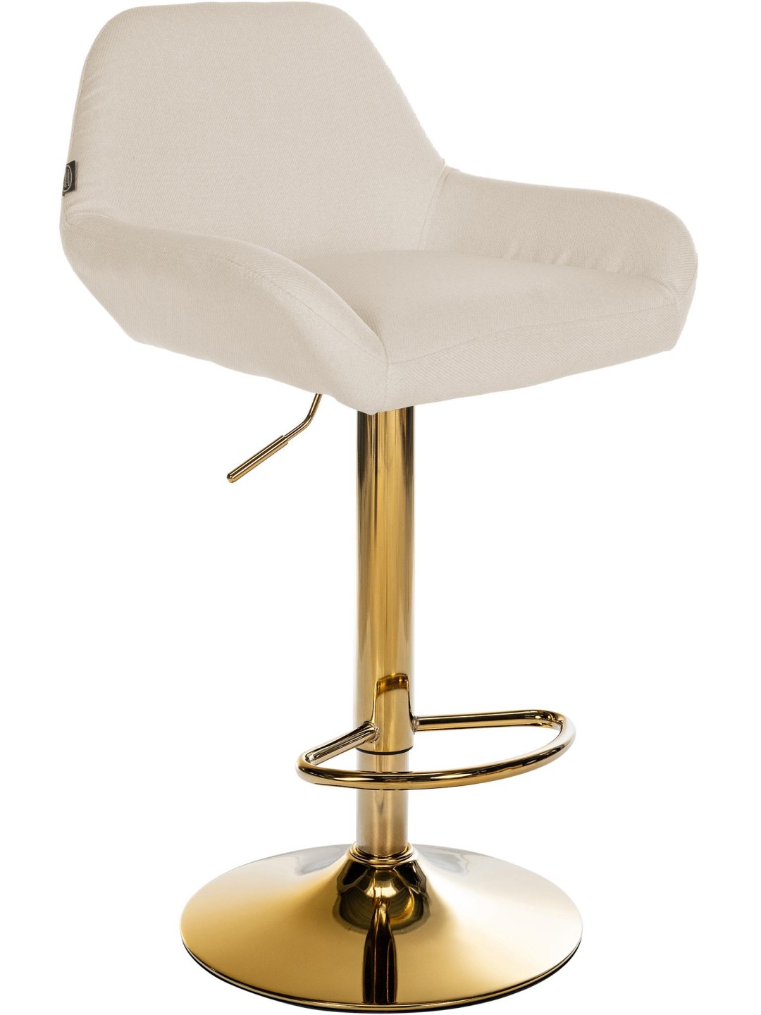 Scaun de bar Braga Gold stofa, crem