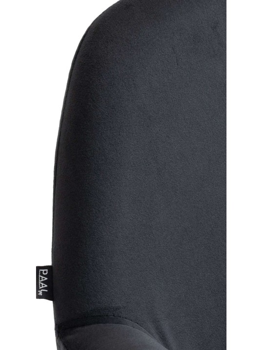 Scaun de bar Braga catifea crom, negru Scaun de bar Braga catifea crom, negru