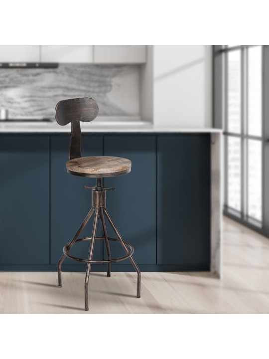 Scaun de bar Hanam, bronz