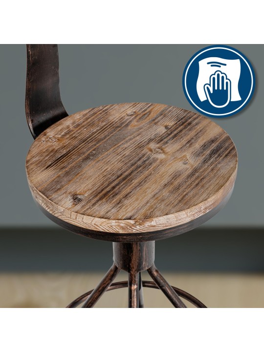 Scaun de bar Hanam, bronz