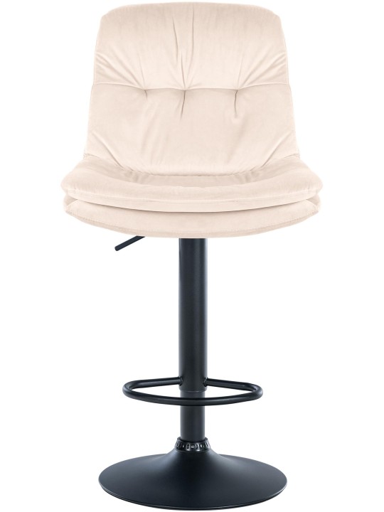 Scaun de bar catifea dafin, crem Scaun de bar catifea dafin, crem