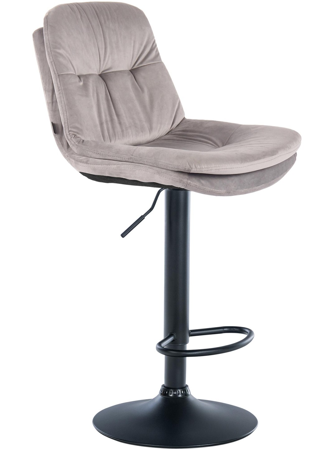 Scaun de bar catifea dafin, gri