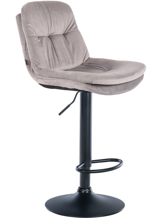 Scaun de bar catifea dafin, gri