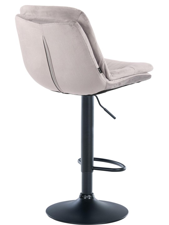 Scaun de bar catifea dafin, gri