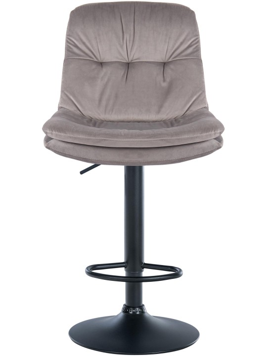 Scaun de bar catifea dafin, gri