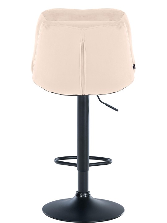Scaun de bar catifea dafin, crem Scaun de bar catifea dafin, crem