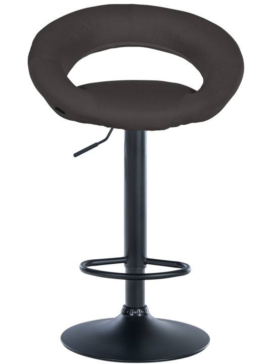 Set de 2 scaune de bar Olinda material textil negru, gri închis
