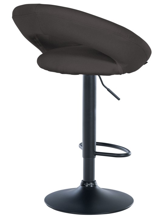Set de 2 scaune de bar Olinda material textil negru, gri închis