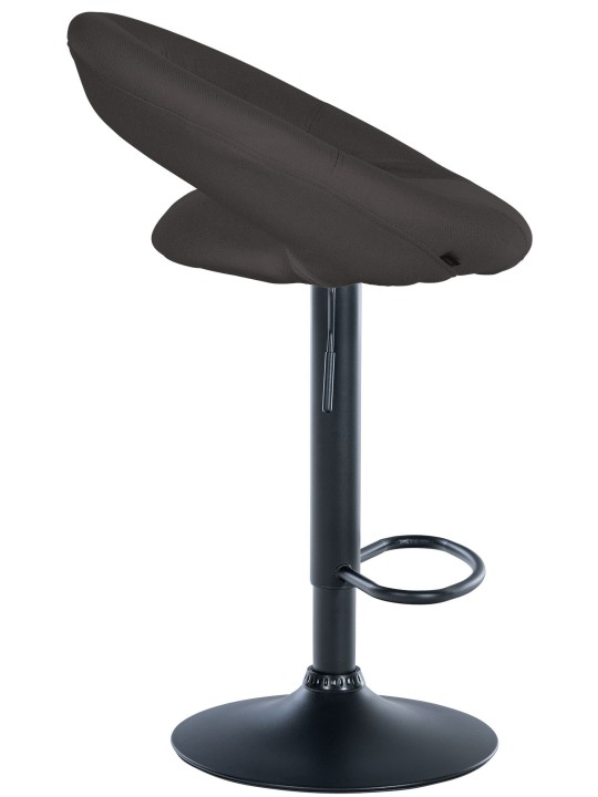 Set de 2 scaune de bar Olinda material textil negru, gri închis