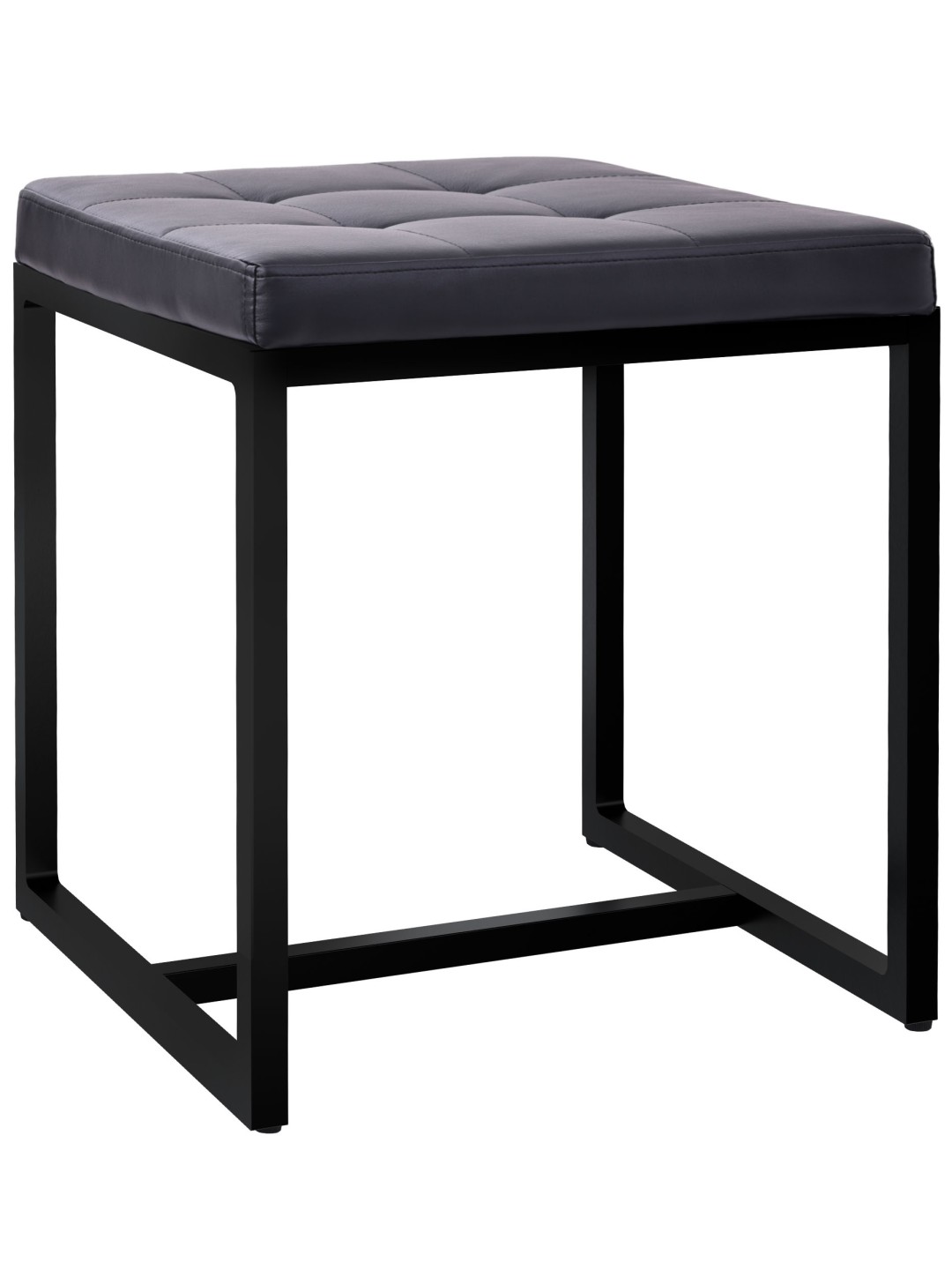 Taburet Barci B piele artificială, negru