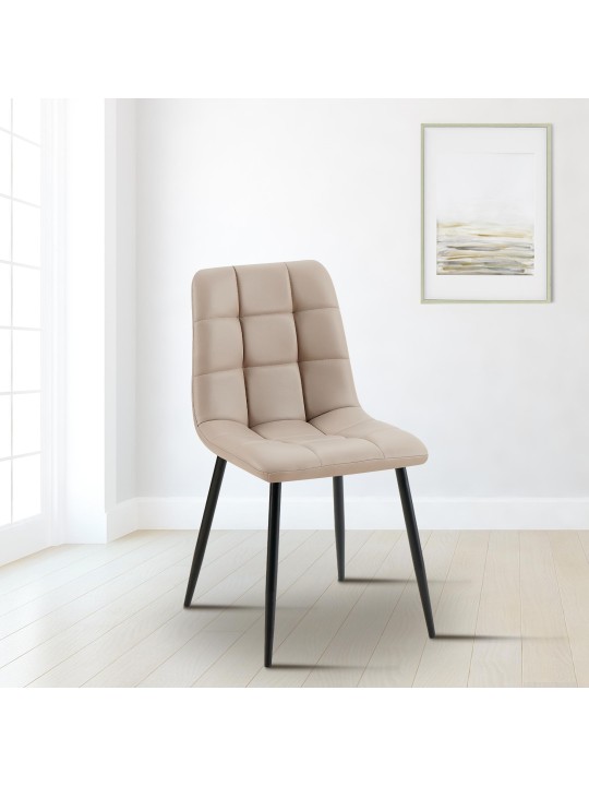 Scaun sufragerie Antibes piele artificială, taupe Scaun sufragerie Antibes piele artificială, taupe