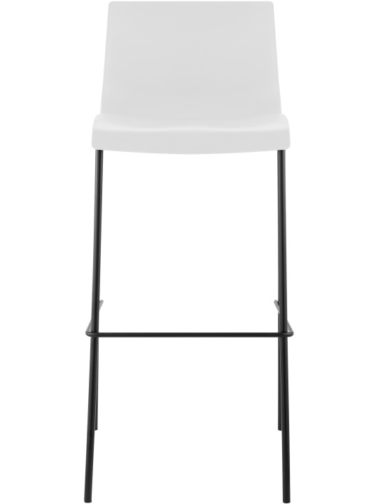 Set de 2 scaune de bar Hoover din plastic cadru de 4 picioare, alb Set de 2 scaune de bar Hoover din plastic cadru de 4 picioare, alb