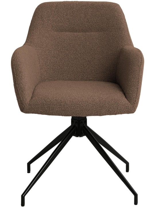 Scaun de sufragerie Merlinda material Teddy, maro Scaun de sufragerie Merlinda material Teddy, maro