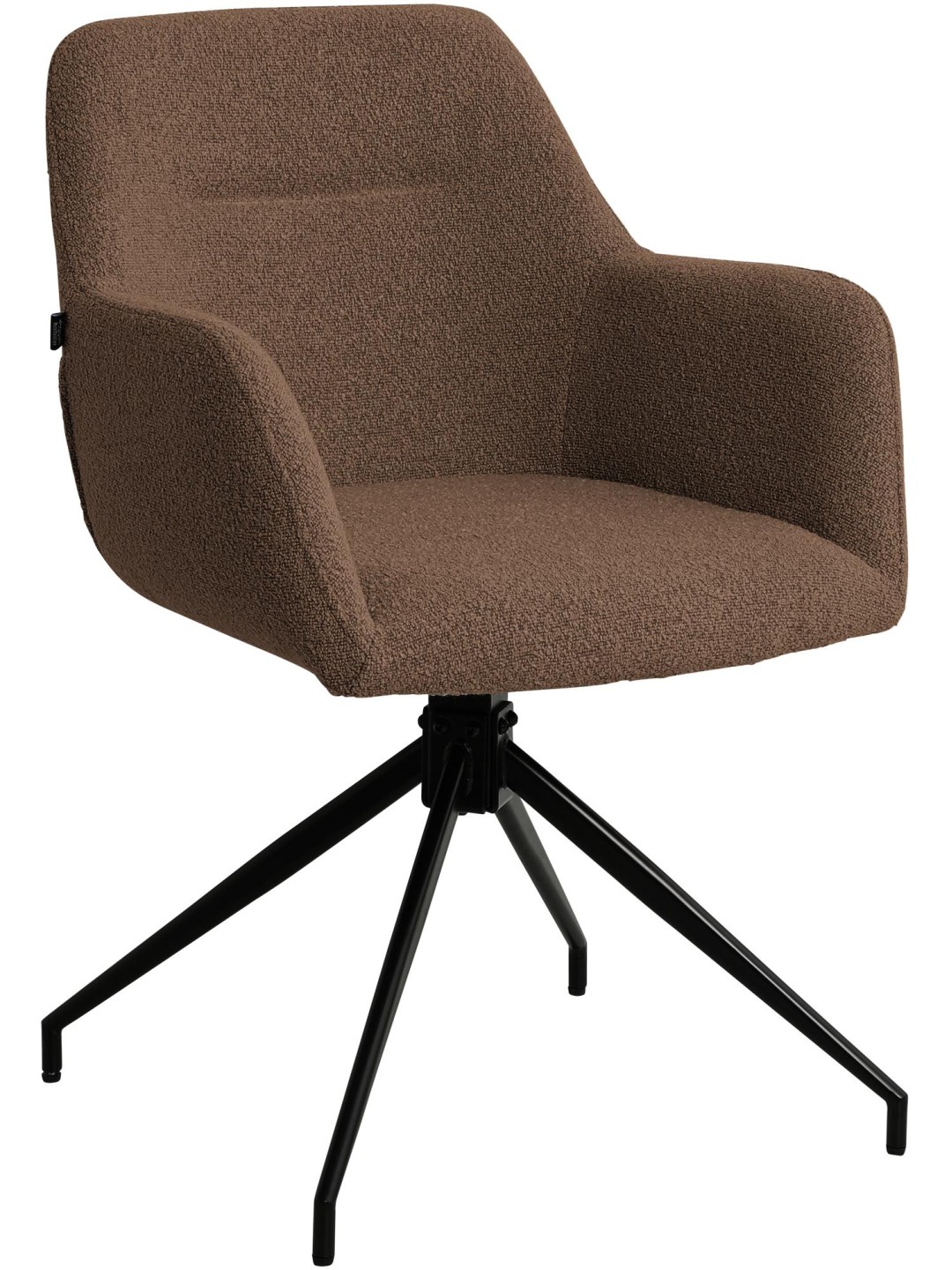 Scaun de sufragerie Merlinda material Teddy, maro