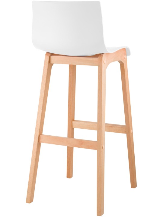 Scaun de bar Hoover Natura cadru de 4 picioare, alb