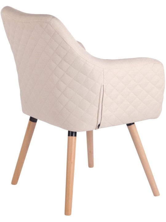 Scaun de sufragerie Gent material natura, crem Scaun de sufragerie Gent material natura, crem