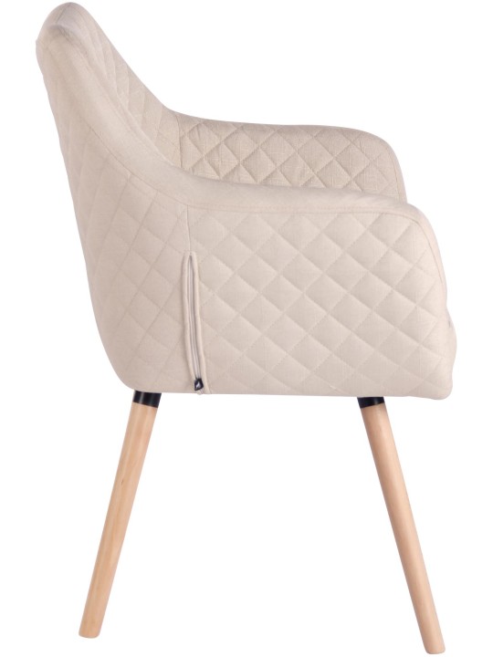Scaun de sufragerie Gent material natura, crem Scaun de sufragerie Gent material natura, crem