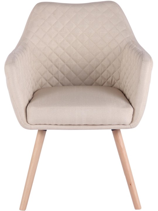 Scaun de sufragerie Gent material natura, crem Scaun de sufragerie Gent material natura, crem
