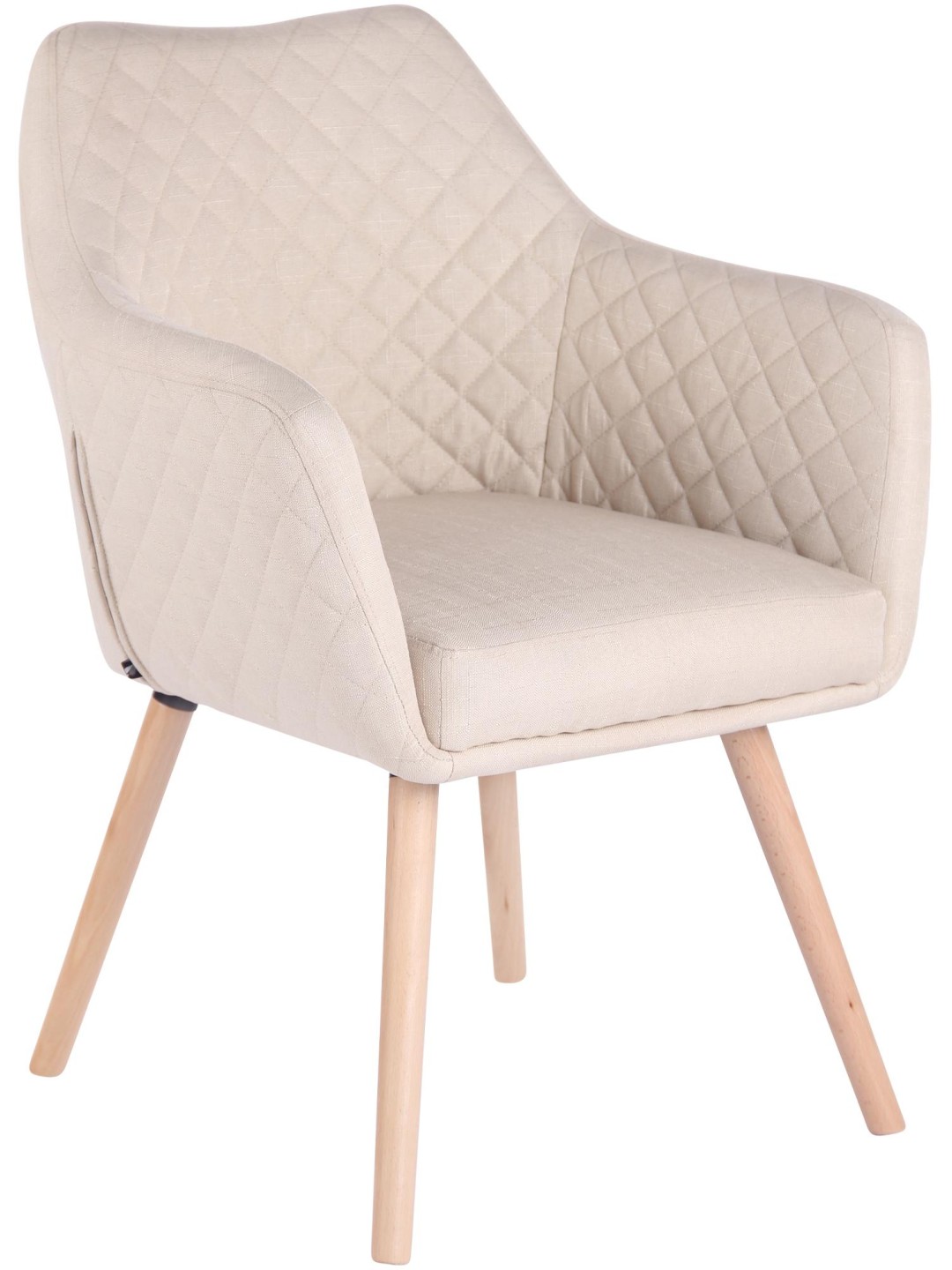 Scaun de sufragerie Gent material natura, crem