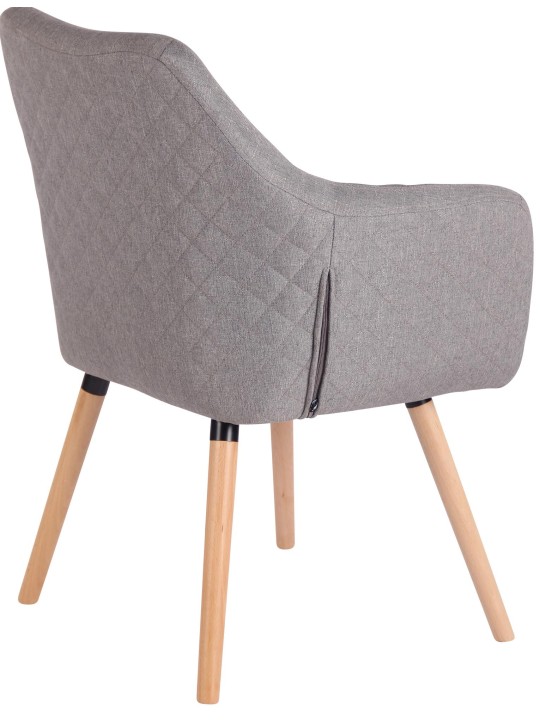 Scaun sufragerie Gent material natura, gri Scaun sufragerie Gent material natura, gri